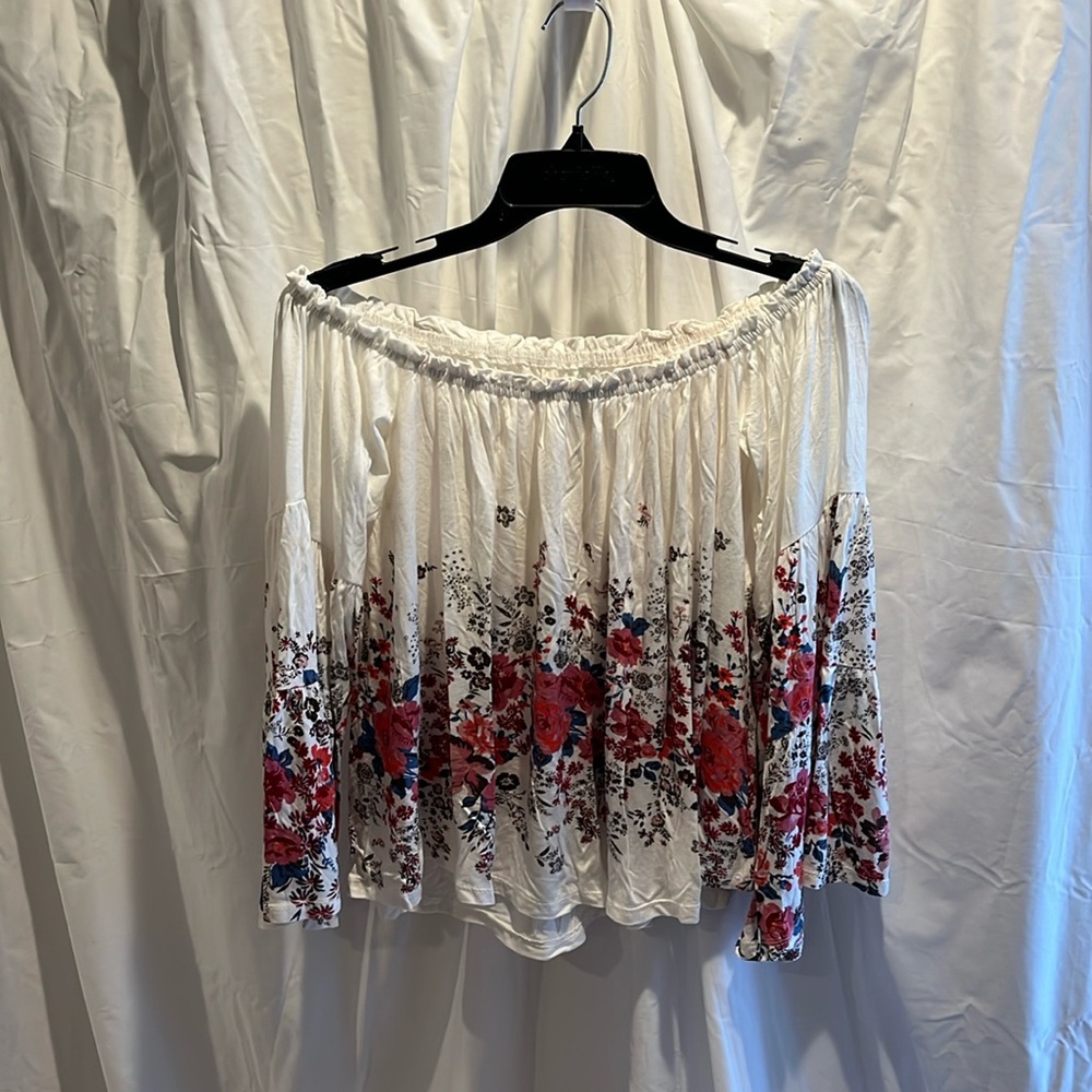 Off shoulder flowered top
